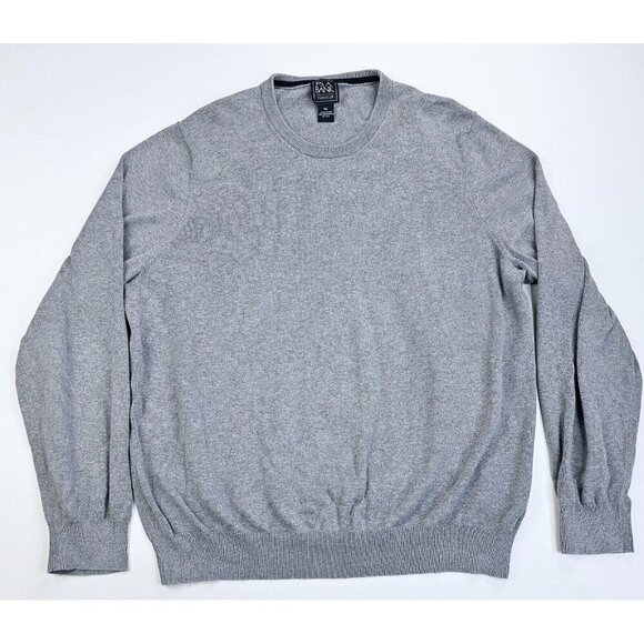 Jos. A. Bank Size 2XL Men's Gray Traveler Long Sleeve Pima Cotton Crew Sweater - Picture 1 of 8